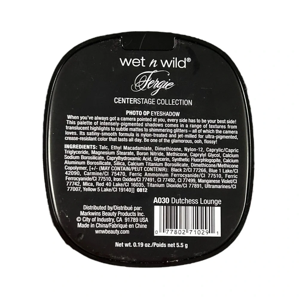 Wet n Wild Fergie Collection Dutchess Lounge Photo Op Eyeshadow Discontinued NWT